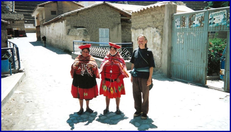 Alan with locals dressed in traditional Andean attire